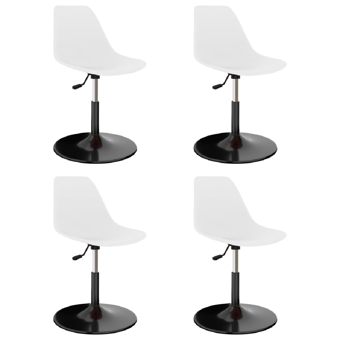 Chunhelife - Chunhelife Chaises de salle à manger pivotantes 4 pcs Blanc PP - Chaises