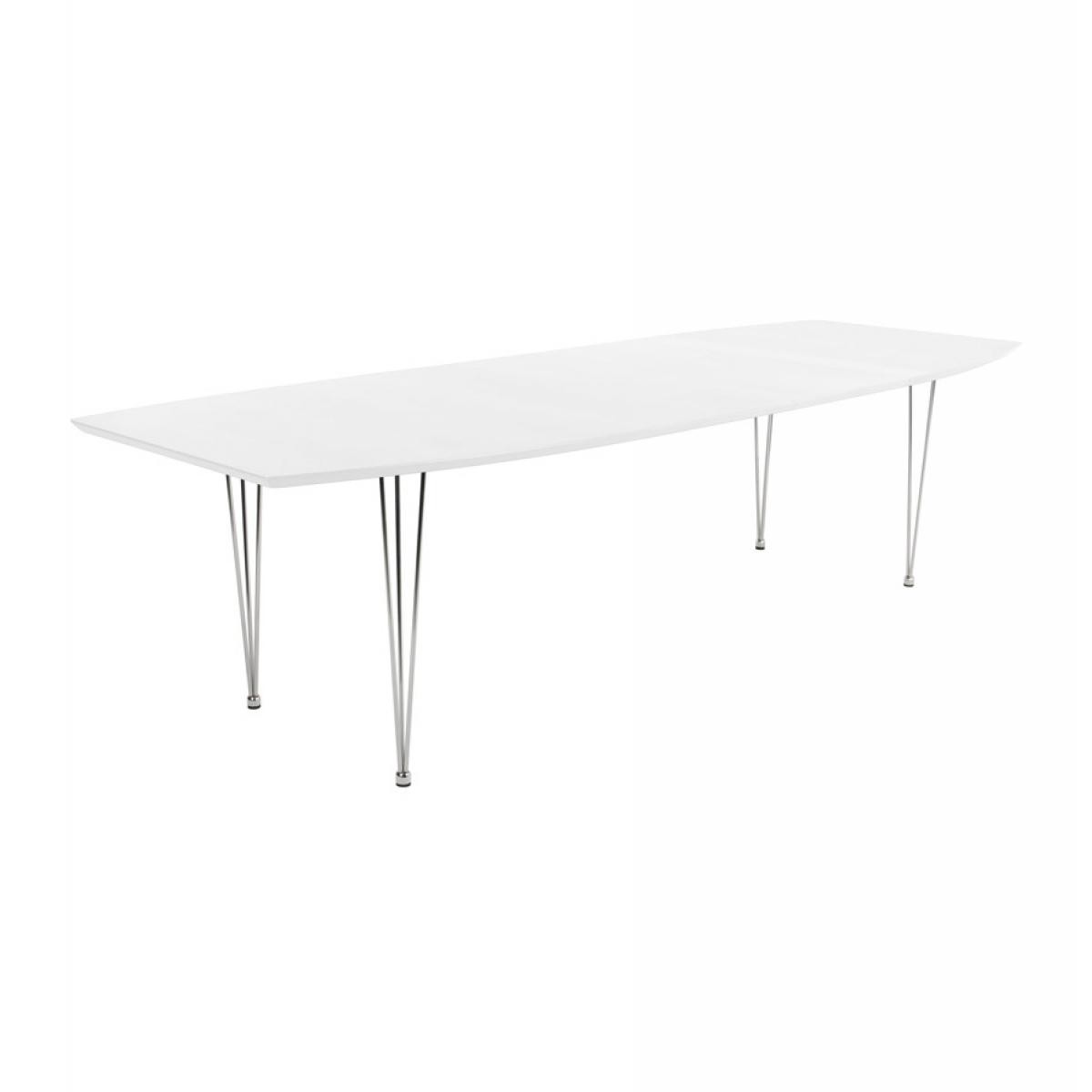Alterego - Table à dîner / de réunion extensible 'XTEND' blanche - 170(270)x100 cm - Tables à manger