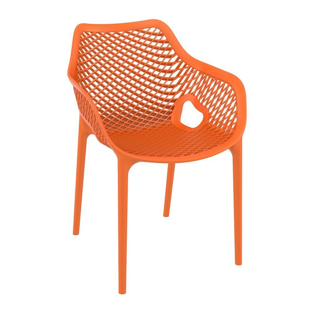 Alterego - Chaise de jardin / terrasse 'SISTER' orange en matière plastique - Chaises