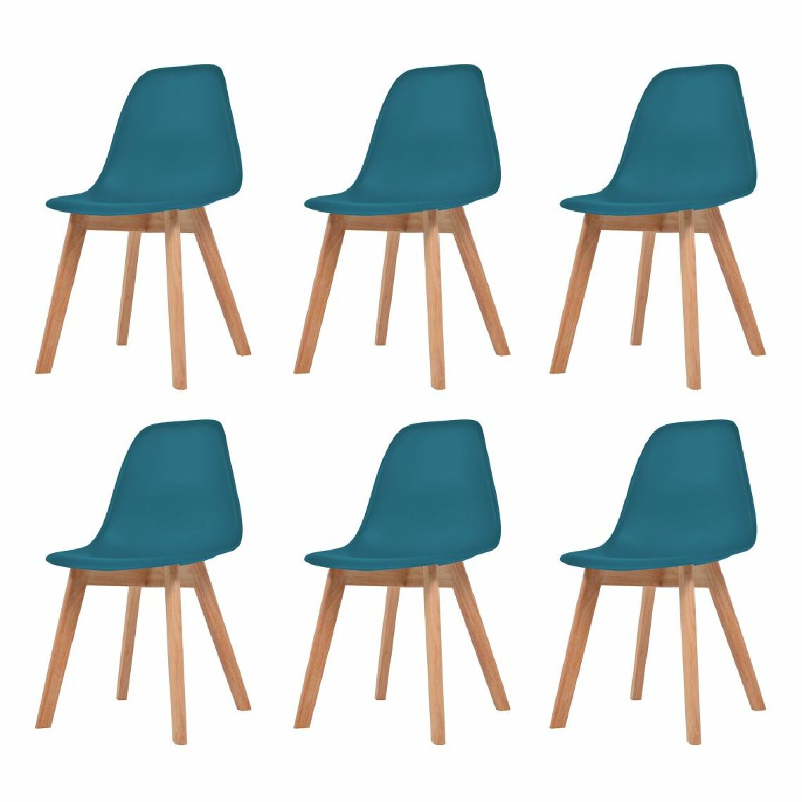 Chunhelife - Chunhelife Chaises de salle à manger 6 pcs Turquoise Plastique - Chaises