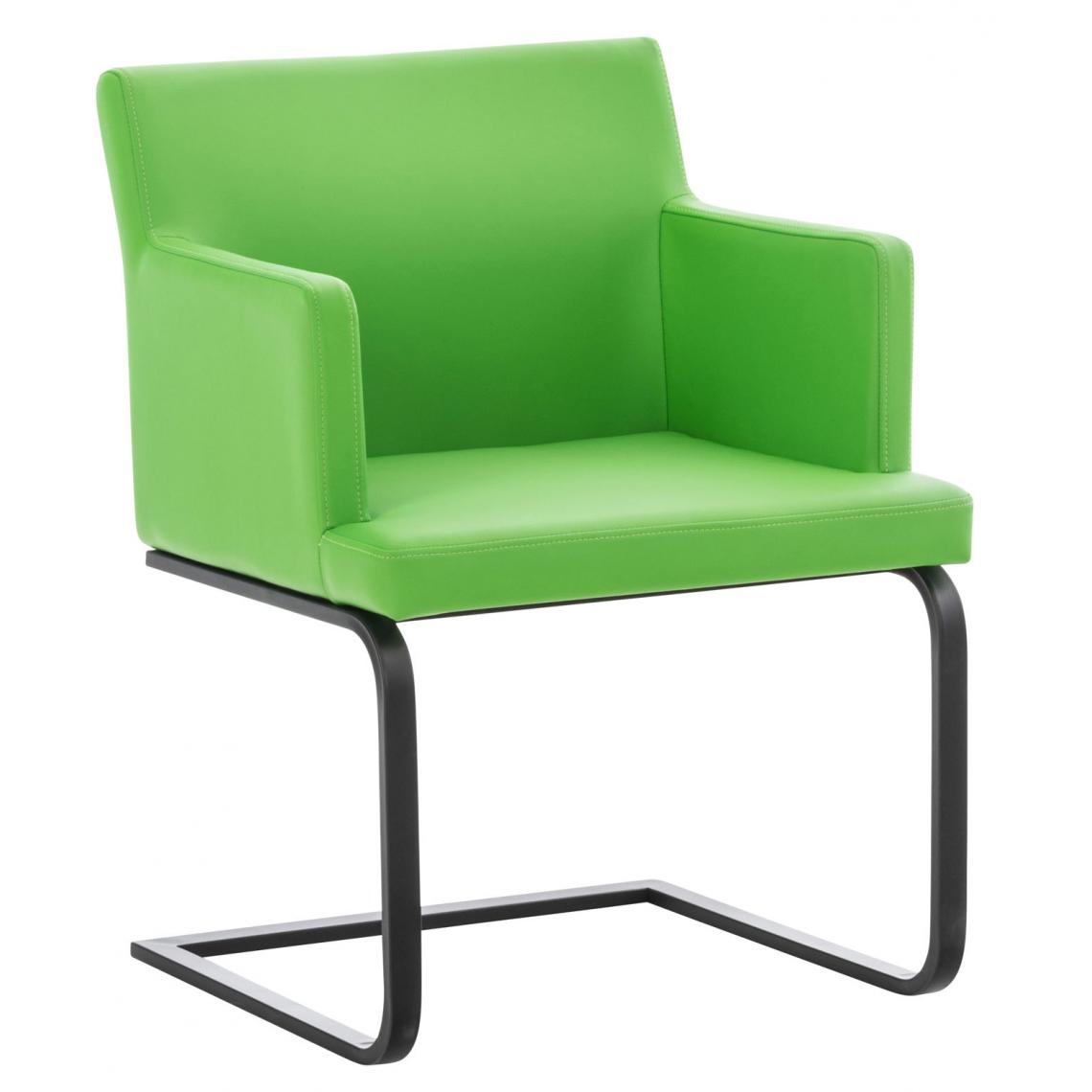Icaverne - Joli Chaise en similicuir noir gamme Washington couleur vert - Chaises