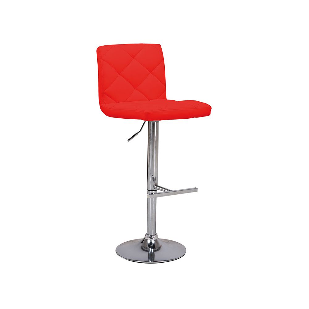 Nouvomeuble - Chaise de bar rouge chromé design CONSTANCE - Chaises