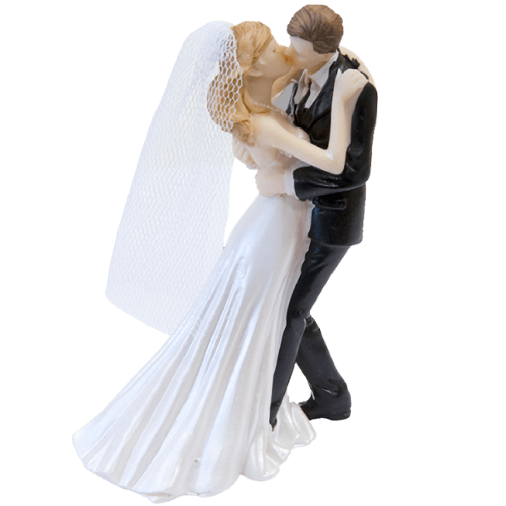 Visiodirect - Lot de 2 Figurines de couple de mariés ""Passion"" en résine - 13 cm - Objets déco