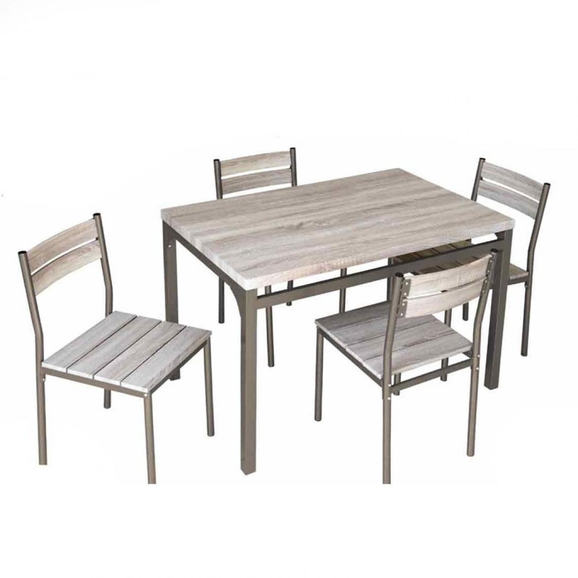 Webmarketpoint - Ensemble de table en verre avec 4 chaises de salon de cuisine - Tables à manger