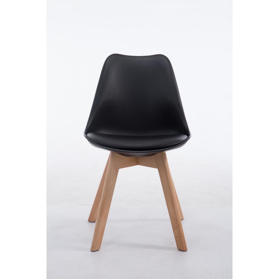 Icaverne - Admirable Chaise visiteur gamme Lomé V2 cuir synthétique Natura couleur noir - Chaises