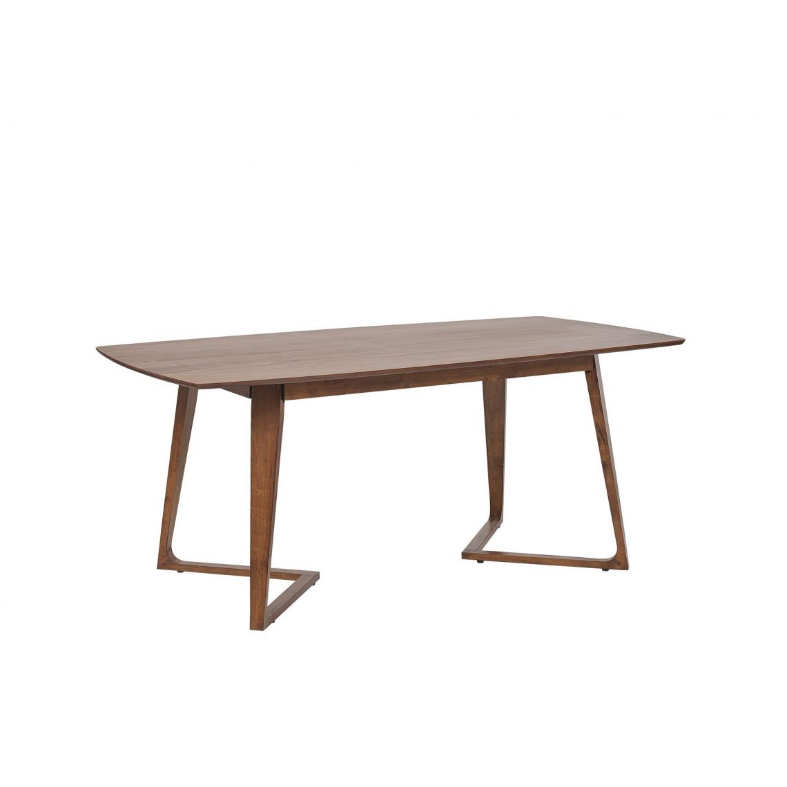 Beliani - Table de salle à manger effet bois foncé 180 x 90 cm HUXTER - Tables à manger