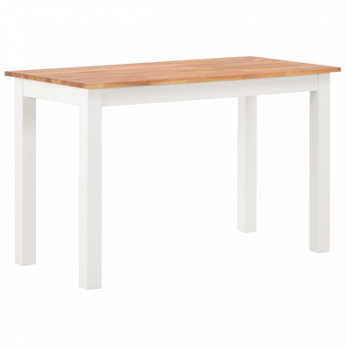 Chunhelife - Table de salle à manger 120x60x74 cm Bois de chêne solide - Tables à manger