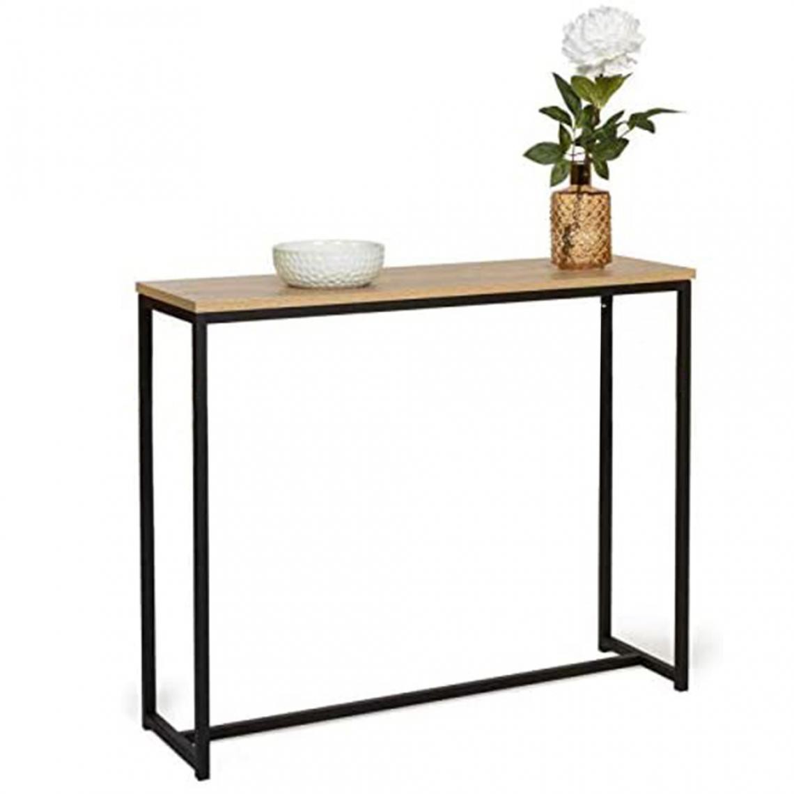 Jeobest - Table basse de jambe de fer, dessus de table couleur bois 80*30*80cm - Tables à manger
