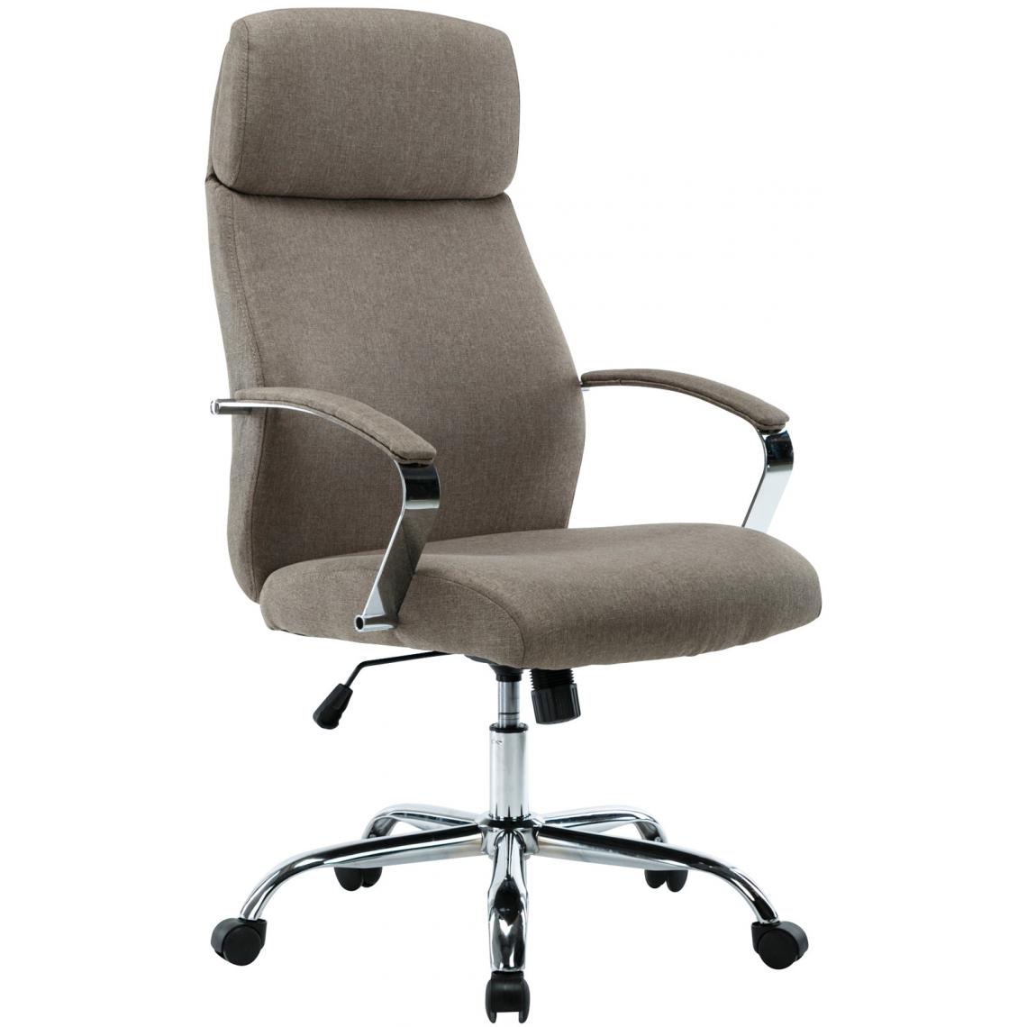 Icaverne - Splendide Chaise de bureau selection Yamoussoukro XL en tissu couleur taupe - Chaises