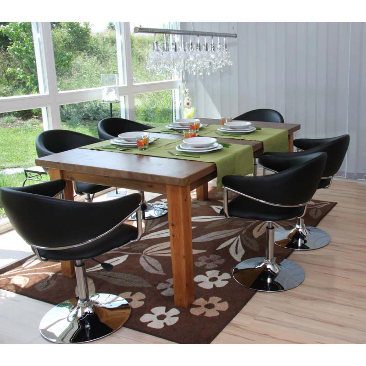 Mendler - 6 chaises de séjour Dema, chaises de salle à manger ~ noir - Chaises