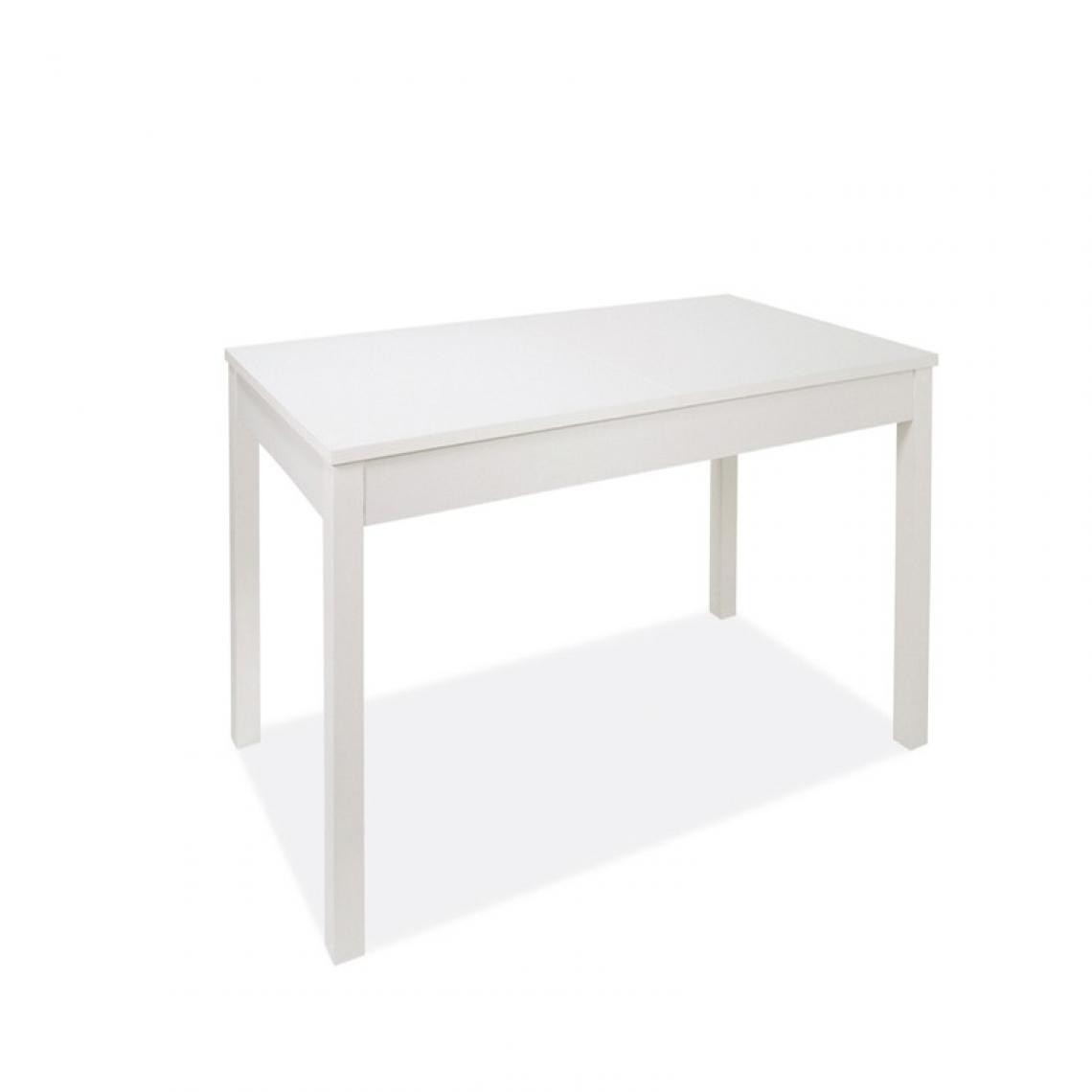 Webmarketpoint - Table à manger blanche à rallonge entièrement en bois mélaminé cm 90x160 / 240 - Tables à manger
