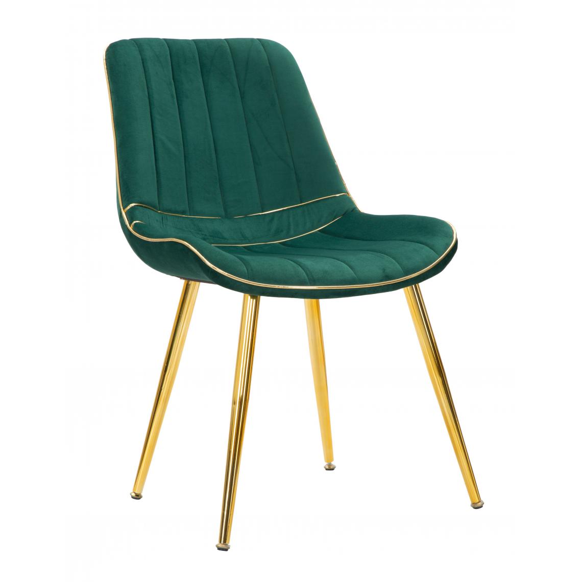 Alter - Lot de 2 chaises, Pin et Éponge et Métal et Polyester, Couleur Vert, Dimensions : 51 x 59 x 79 cm - Chaises