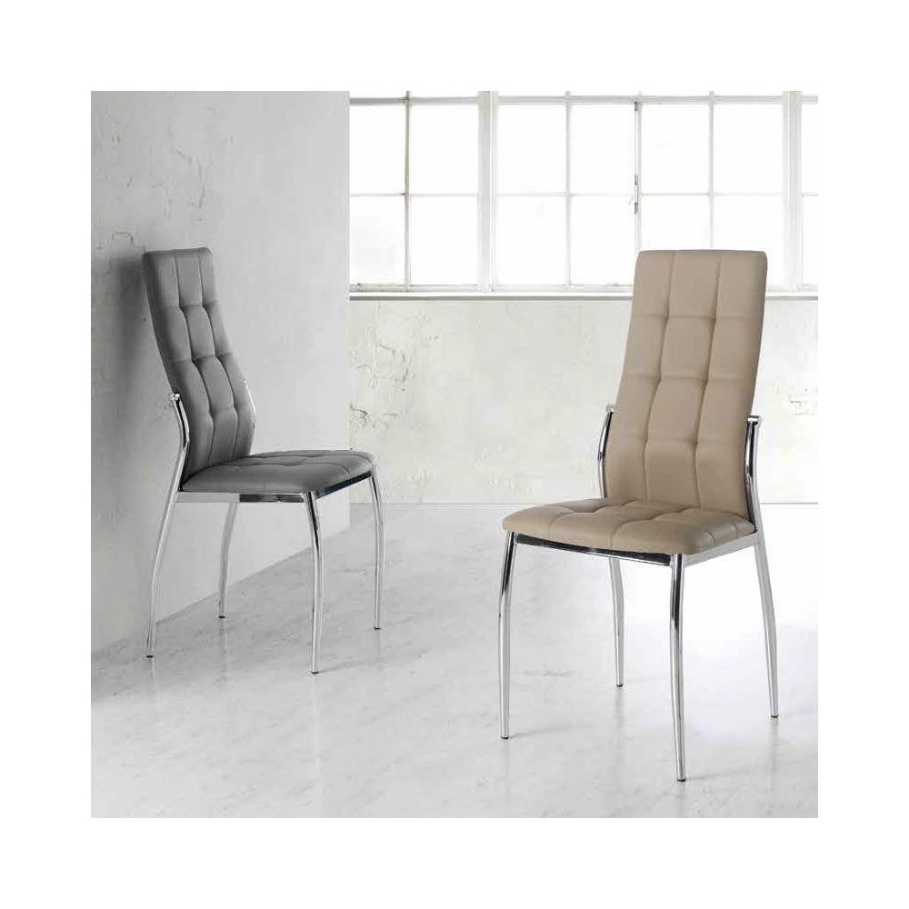 Nouvomeuble - Chaise design grise ALBAN (lot de 4) - Chaises