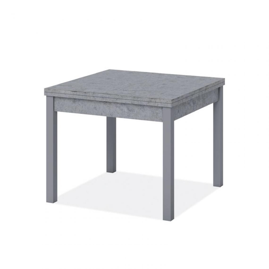 Webmarketpoint - Table à manger gris béton avec ouverture livre en bois mélaminé cm 90x90 / 180 - Tables à manger