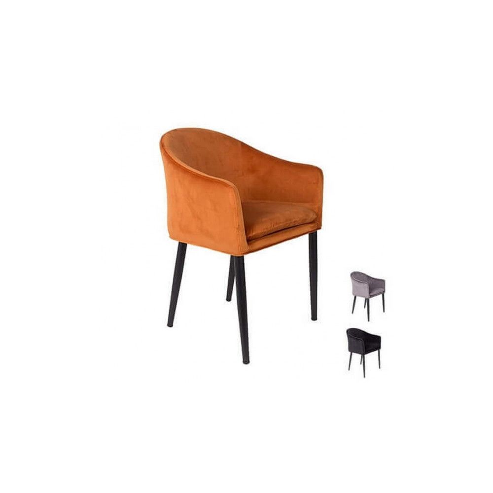 Mathi Design - COSY - Fauteuil de table en velours - Chaises