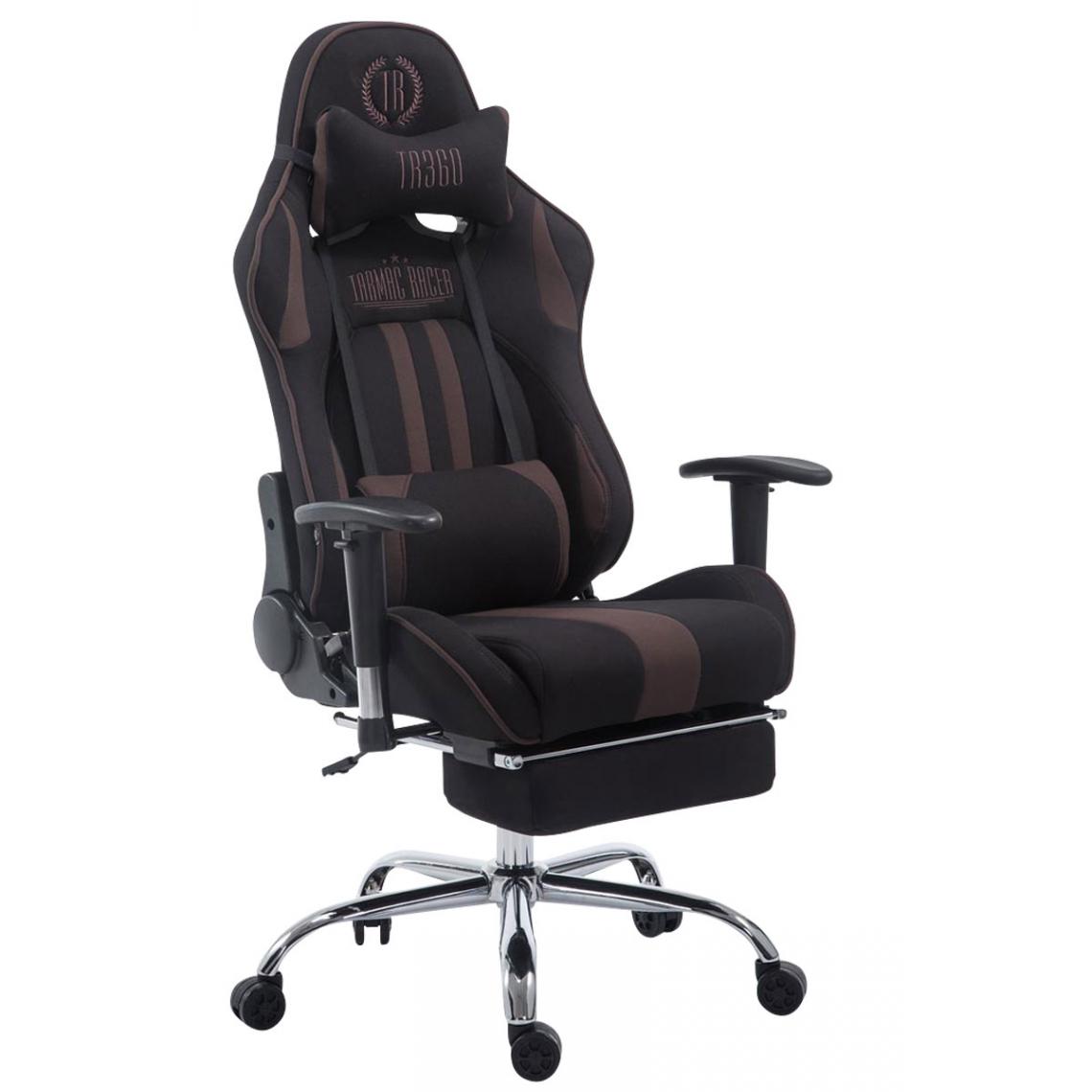 Icaverne - Superbe Chaise de bureau collection Luanda Limit V2 en tissu avec repose-pieds couleur noir marron - Chaises