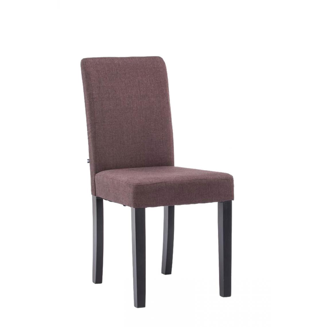 Icaverne - Superbe Chaise de salle à manger famille Rabat tissu noir couleur marron - Chaises