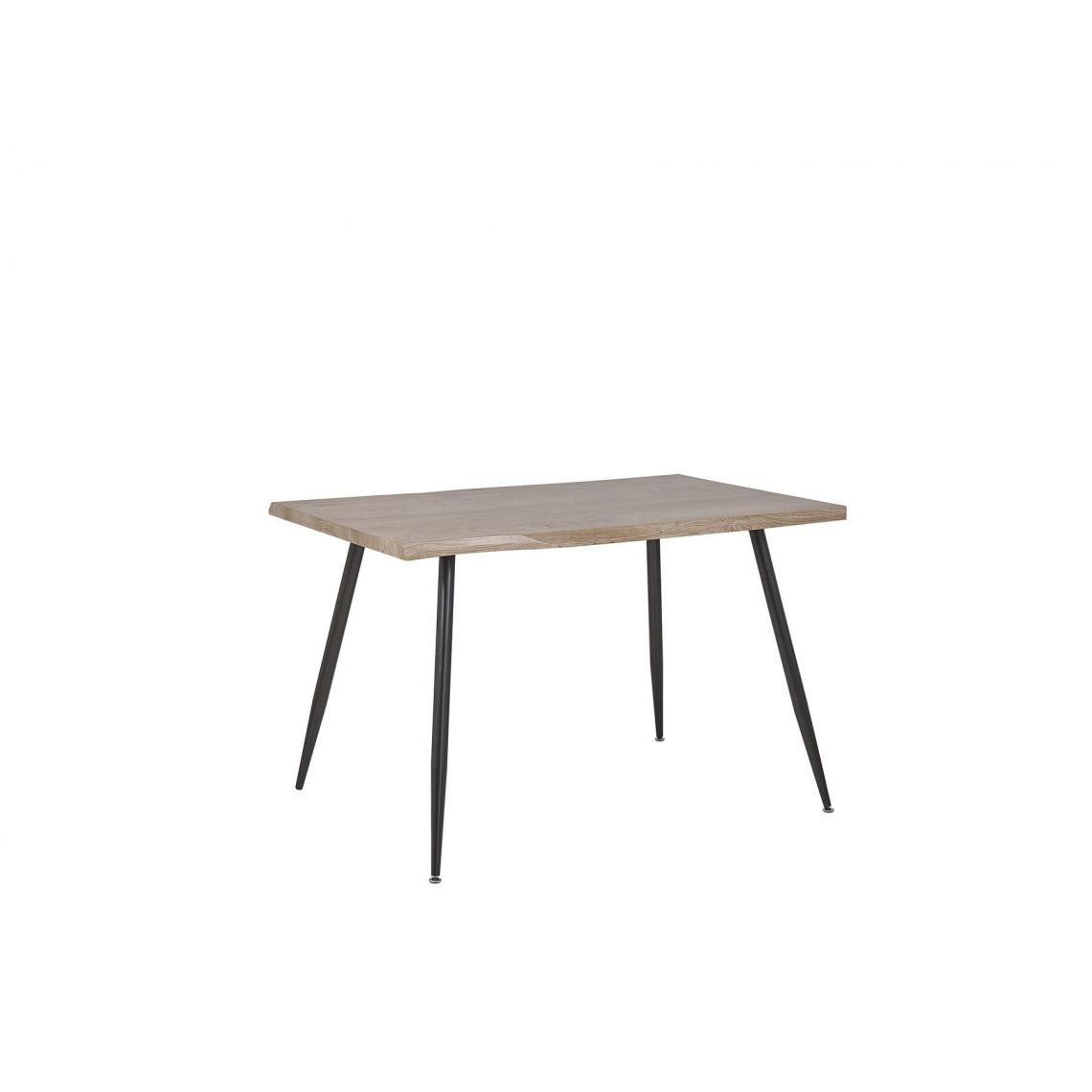 Beliani - Table à manger effet bois clair et noire 120 x 80 cm LUTON - transparent - Tables à manger