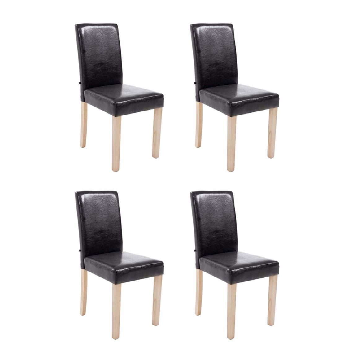 Icaverne - sublime Lot de 4 chaises de salle à manger selection Rabat natura couleur marron - Chaises