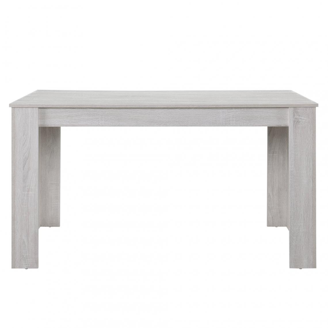Helloshop26 - Table de salle à manger bureau robuste 140 cm couleur chêne blanc 03_0004252 - Tables à manger