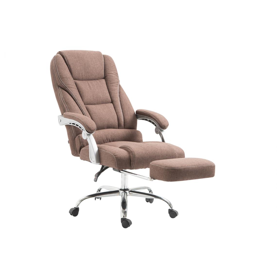 Icaverne - Distingué Chaise de bureau en tissu gamme Quito couleur marron - Chaises