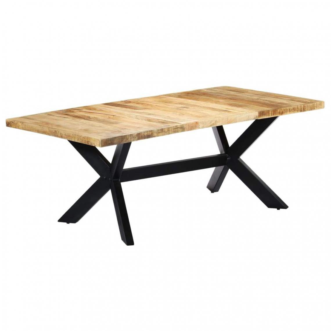 Helloshop26 - Table de salon salle à manger design 200 cm bois de manguier solide 0902276 - Tables à manger