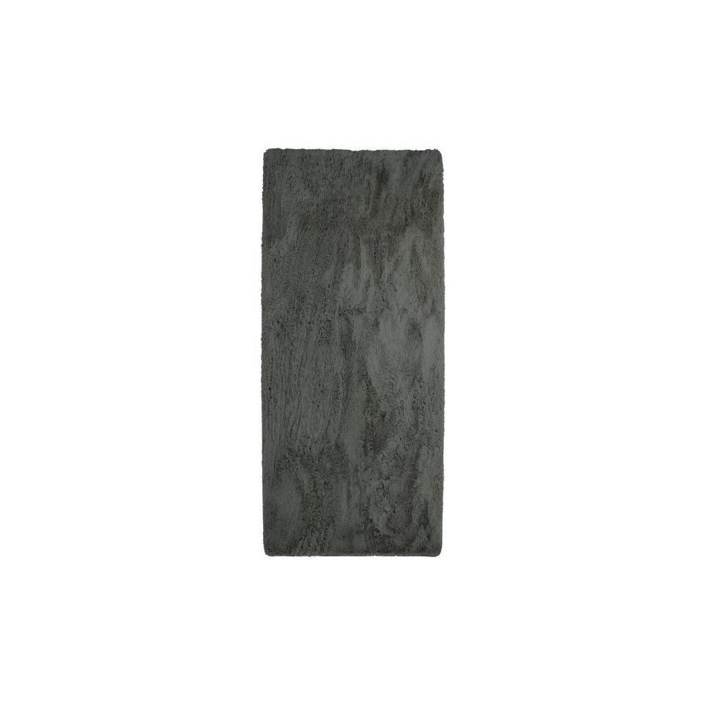 marque generique - NEO YOGA - Tapis à poils longs extra-doux gris foncé 80x180 - Tapis