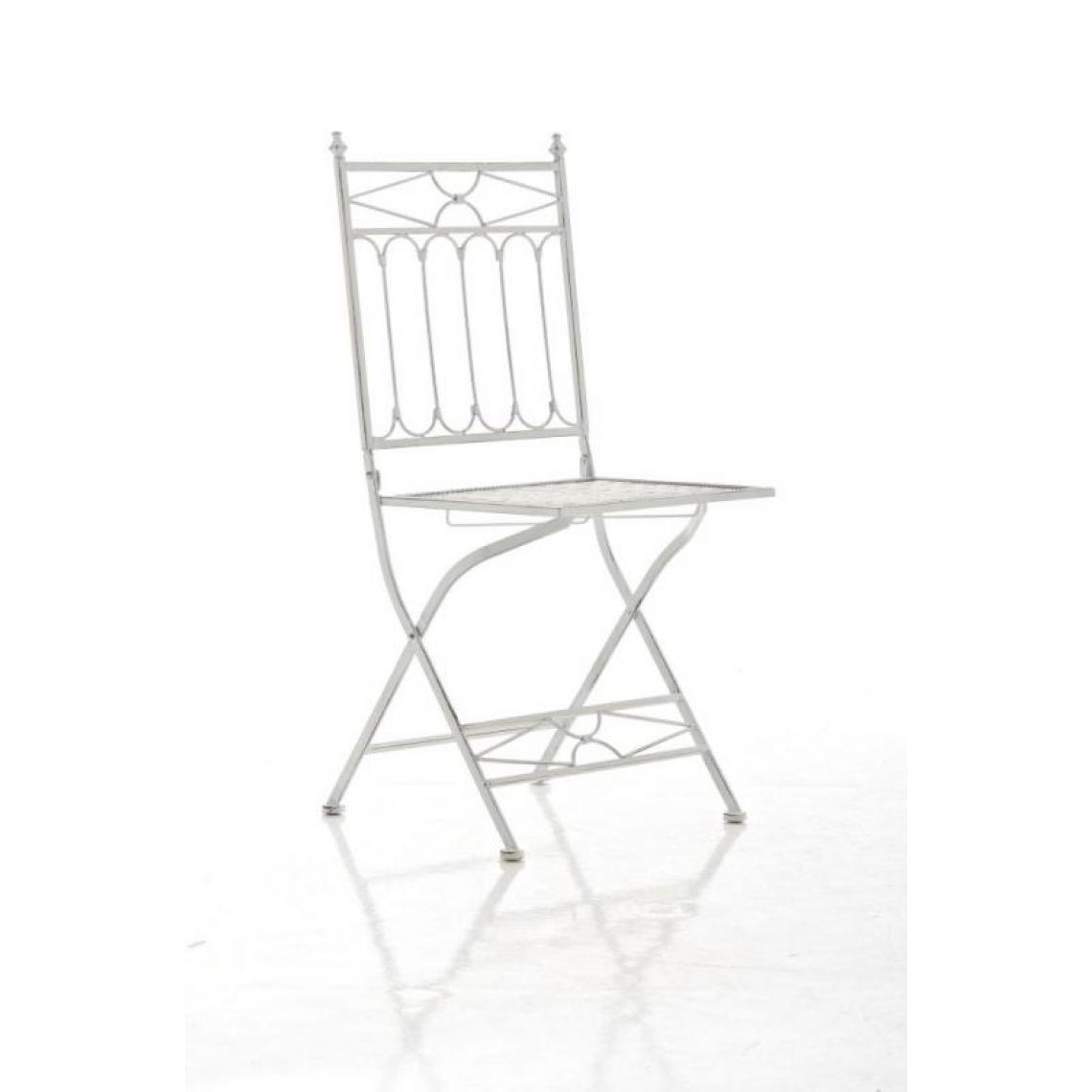 Icaverne - Superbe Chaise pliante edition Ottawa couleur blanc antique - Chaises