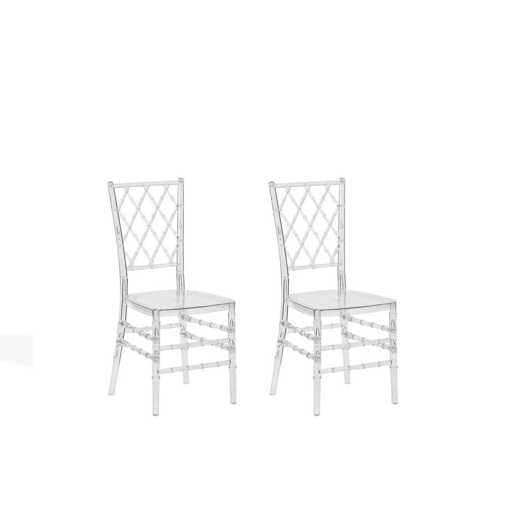 Beliani - Beliani Lot de 2 chaises transparentes CLARION - transparent - Chaises