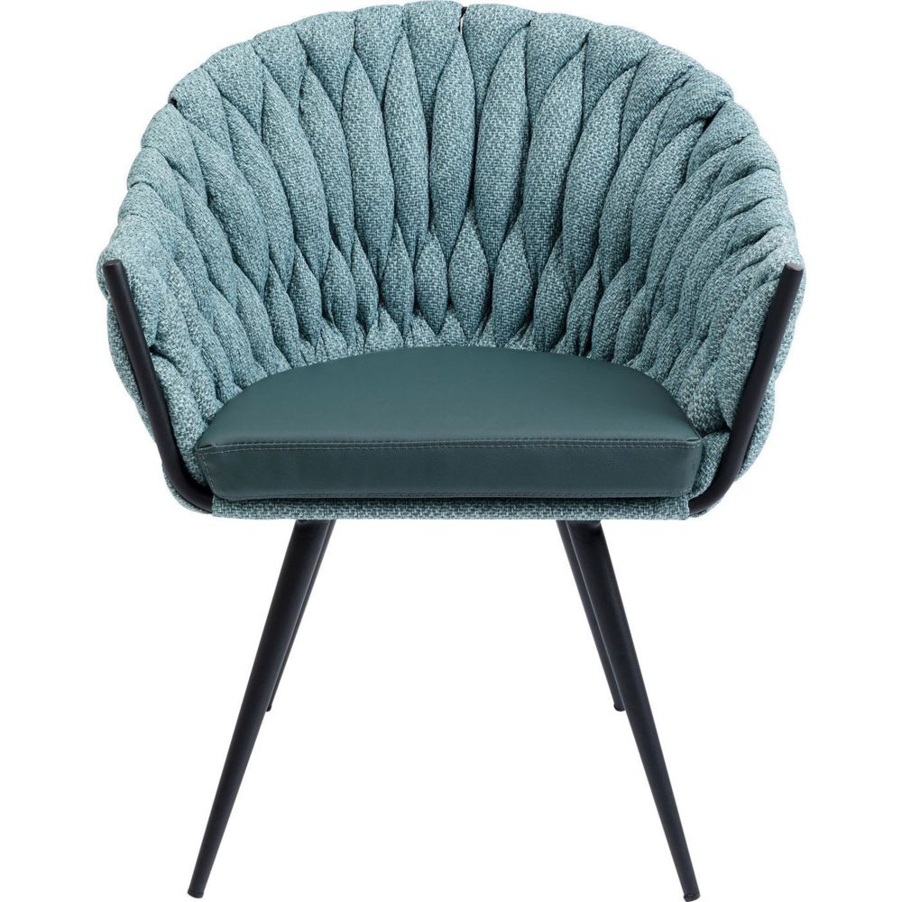 Karedesign - Chaise avec accoudoirs Knot bleu-vert Kare Design - Chaises