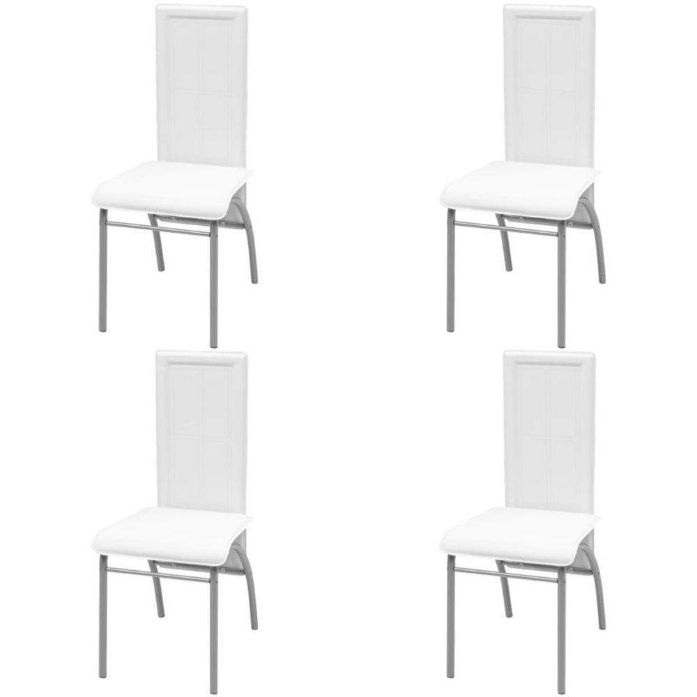 marque generique - Esthetique Fauteuils collection Bandar Seri Begawan Chaise de salle à manger 4 pcs Blanc - Chaises