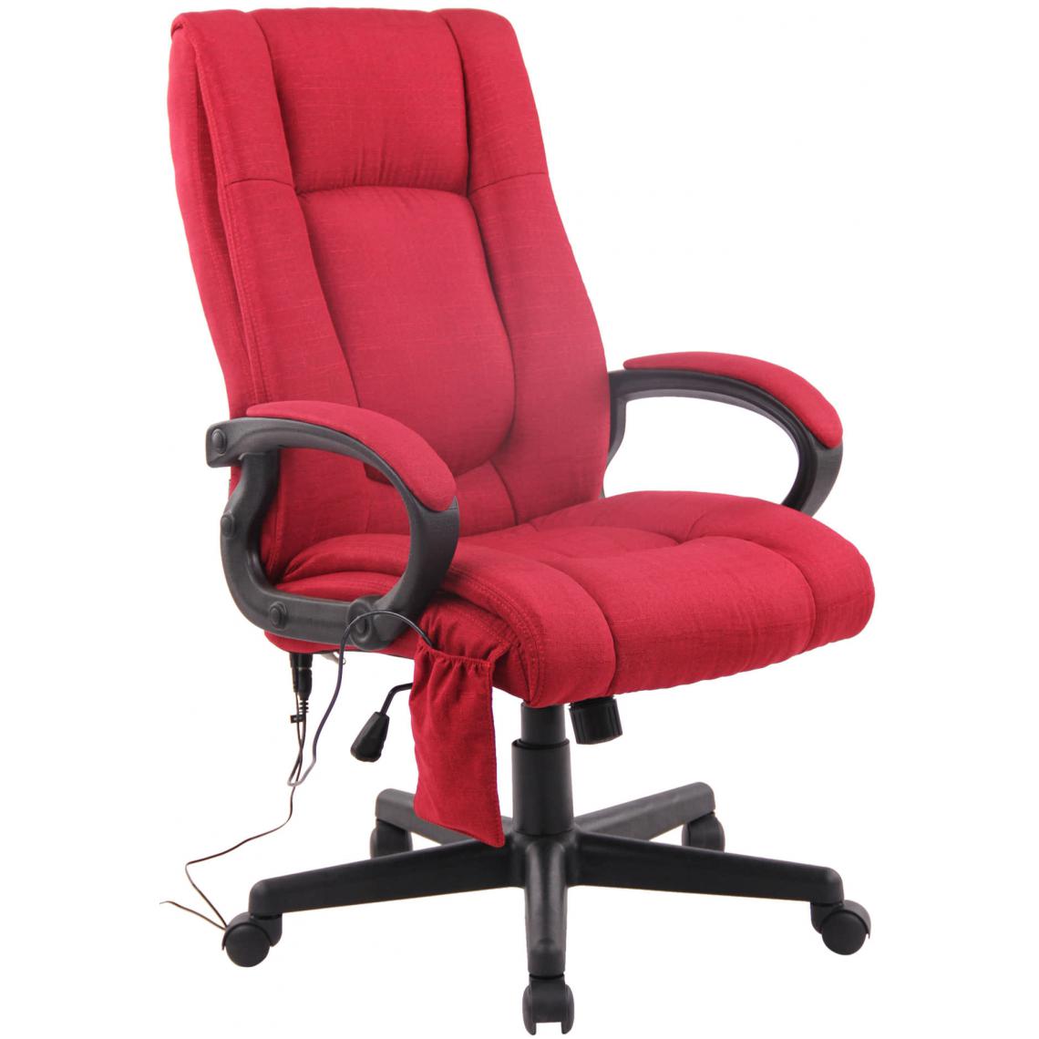 Icaverne - Stylé Chaise de bureau gamme Thimphou Sparta XM tissu couleur rouge - Chaises