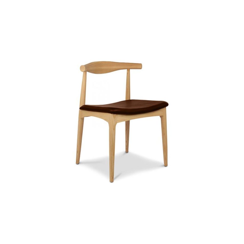 Privatefloor - Elbow chair CH20 Wegner Style - Simili Cuir - Chaises