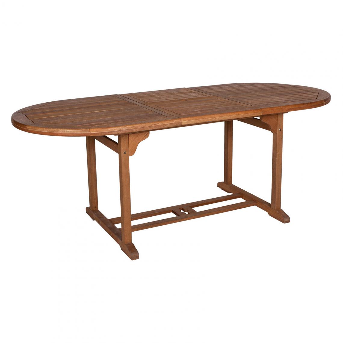 Alter - Table en bois ovale à rallonge, Table d'extérieur à rallonge, Console de balcon, 90x150h74 cm, Couleur marron - Tables à manger