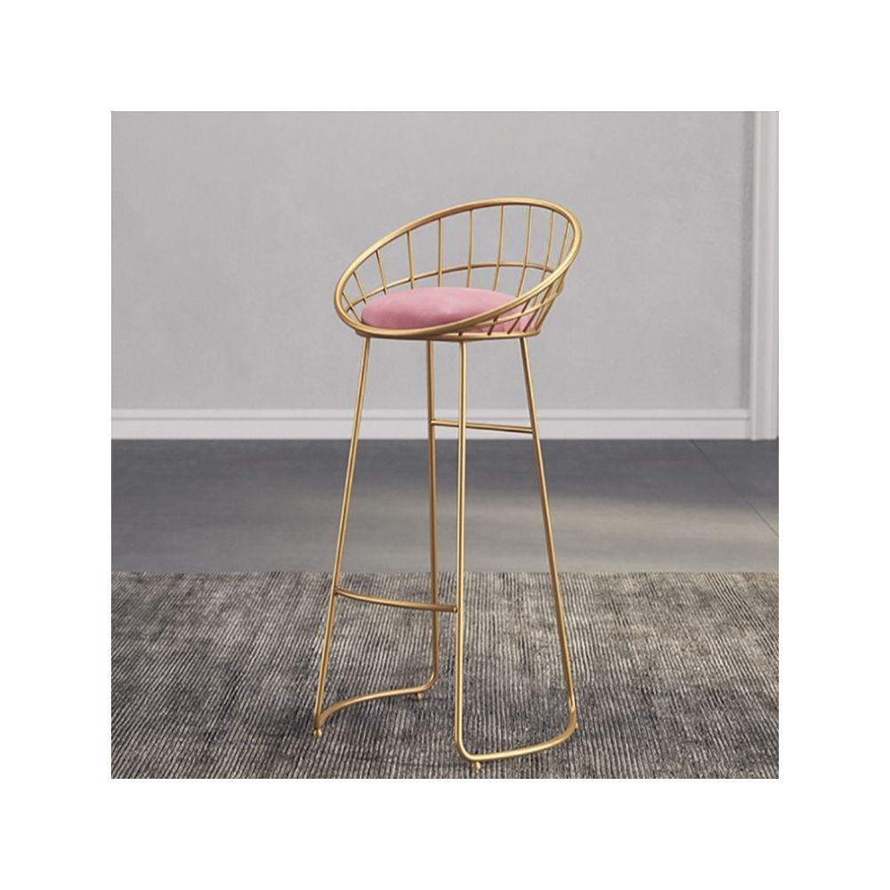 Wewoo - Chaise haute nordique minimaliste créative en fer forgé or - Chaises