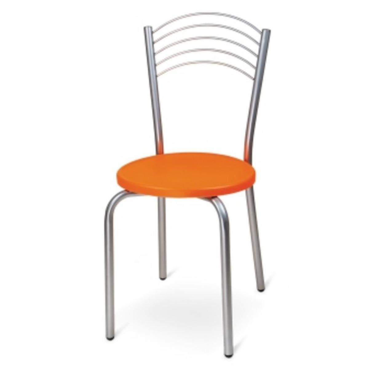 Fleda Trading - Lot de 6 Chaises Empilables en métal pour Restaurants Orange Taille 40x40x87 - Chaises