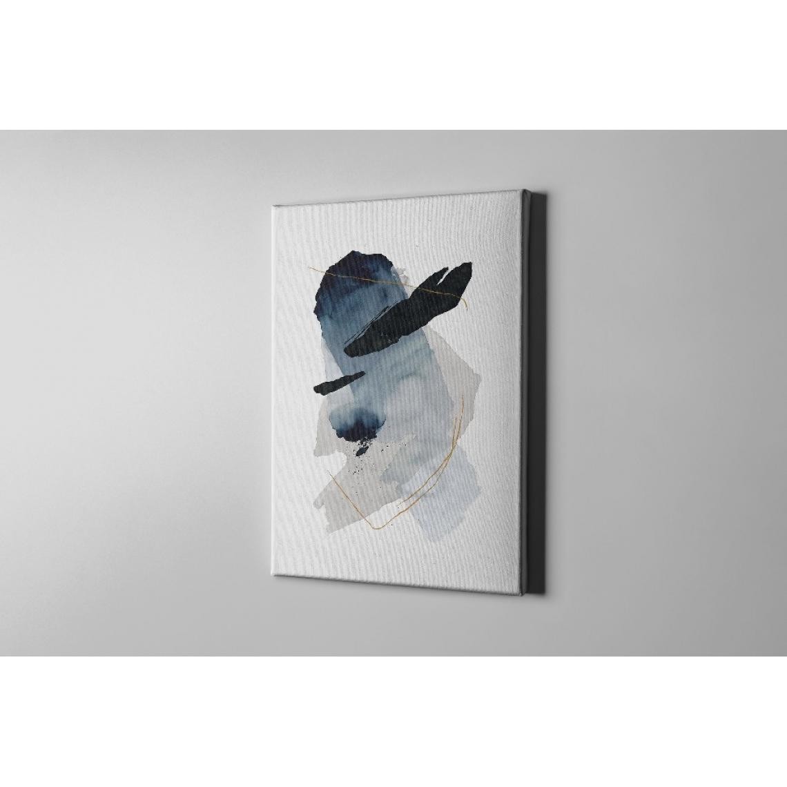 Homemania - HOMEMANIA Tableau sur toile Formes - Gris, bleu - 100 x 3 x 150 cm - Tableaux, peintures