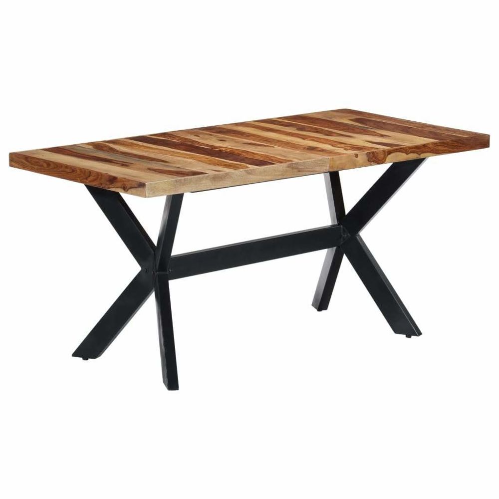 Helloshop26 - Table de salon salle à manger design 160x80x75 cm bois de sesham massif 0902159 - Tables à manger