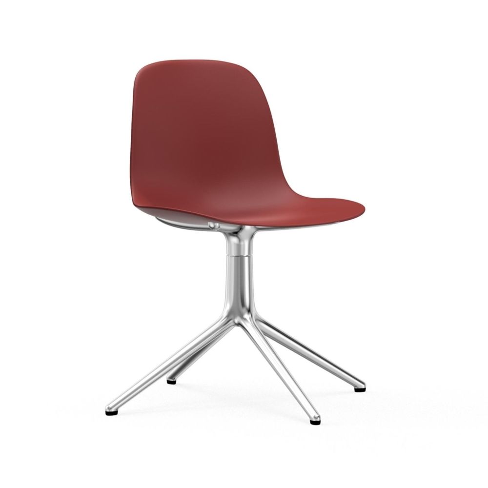 Normann Copenhagen - Chaise pivotante Form - rouge - aluminium - Chaises