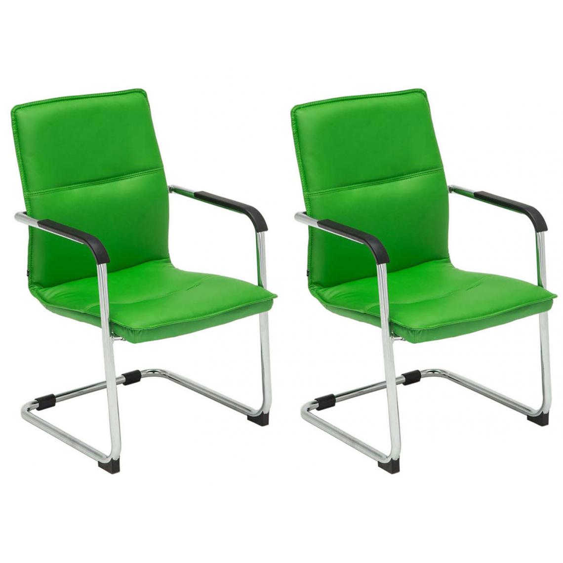 Icaverne - Distingué Ensemble de 2 chaises visiteur selection Zagreb couleur vert - Chaises
