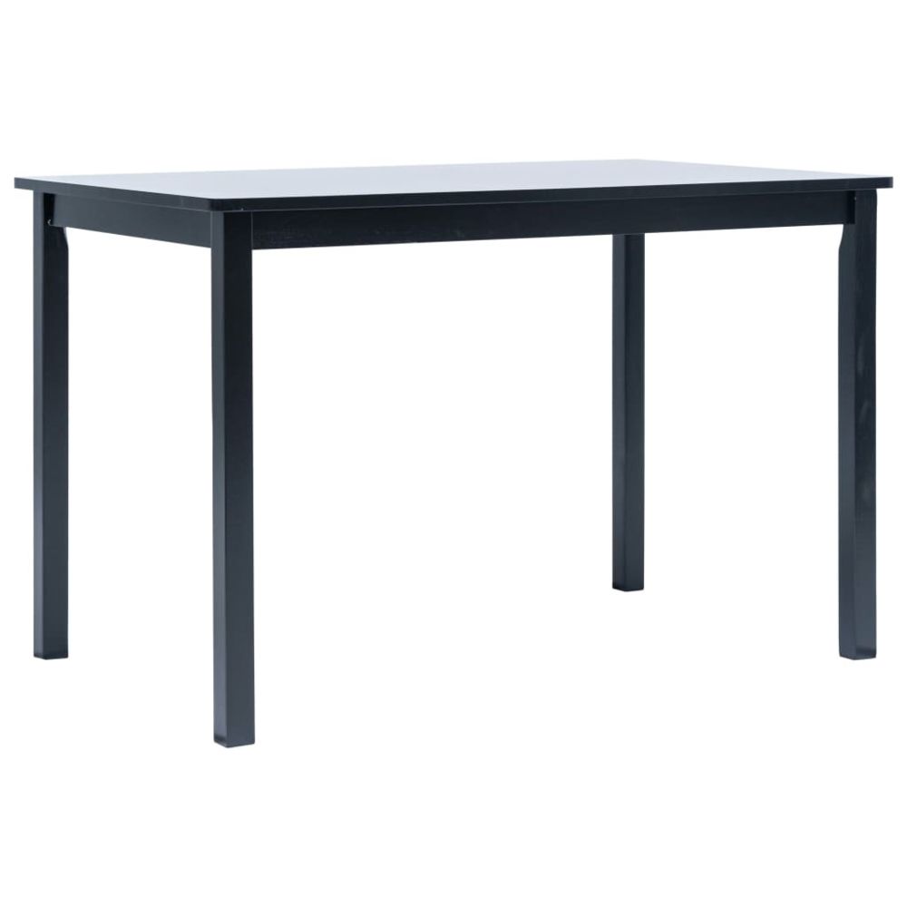 marque generique - Splendide Tables serie Canberra Table de salle à manger Noir 114x71x75 cm Bois d'hévéa massif - Tables à manger