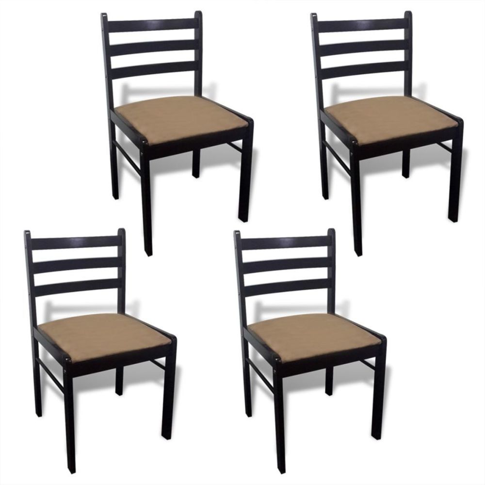 marque generique - Icaverne - Chaises de cuisine et de salle à manger collection Chaise de salle à manger 4 pcs Carrée Bois Marron - Chaises