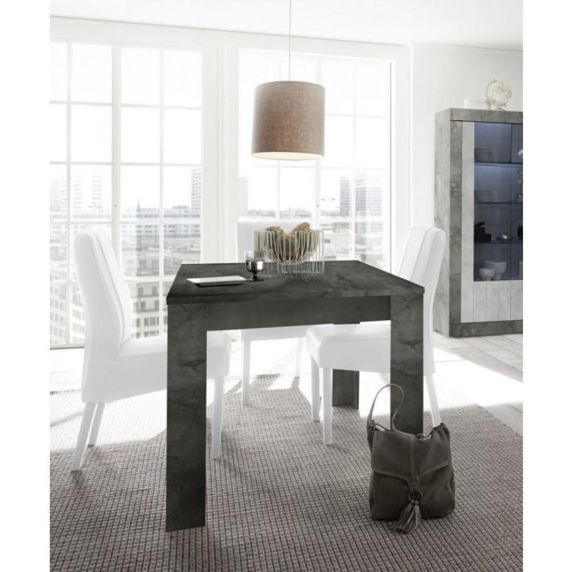Alter - Table à manger extensible, couleur gris béton, Dimensions 137 x 79 x 90 cm (jusqu'à 185 cm avec la rallonge) - Tables à manger