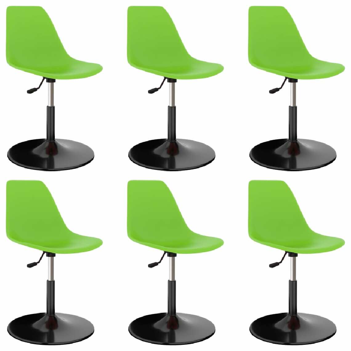 Chunhelife - Chunhelife Chaises de salle à manger pivotantes 6 pcs Vert PP - Chaises