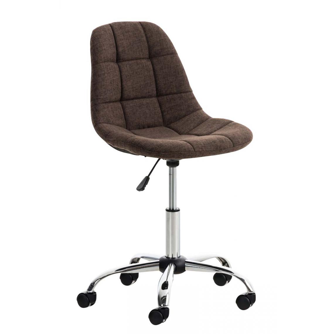 Icaverne - Joli Chaise de bureau famille Sanaa Stoff couleur marron - Chaises