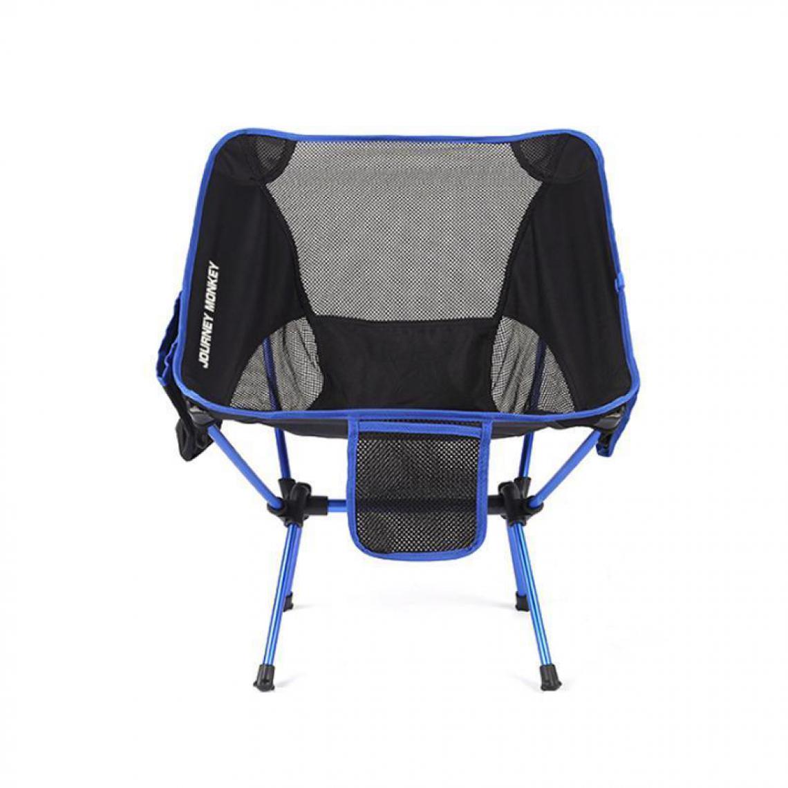 Justgreenbox - Chaise pliante portable extérieure ultralégère charge maximale 120 kg, Bleu - Chaises