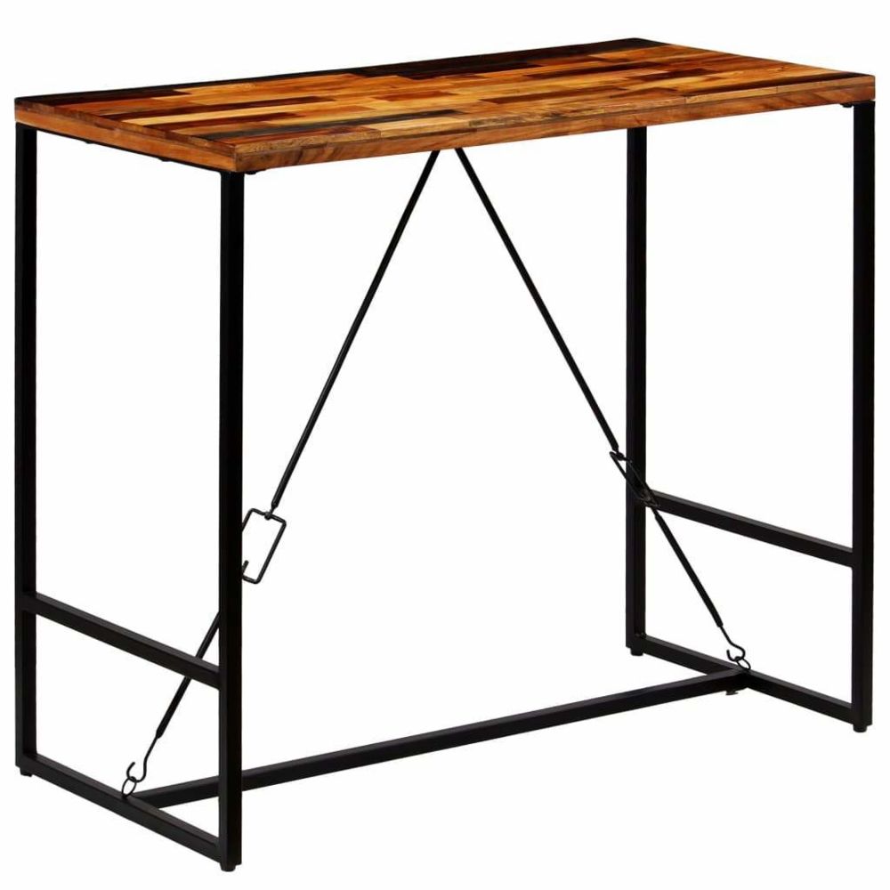 Helloshop26 - Table haute mange debout bar bistrot bois recyclé solide 120 cm 0902095 - Tables à manger