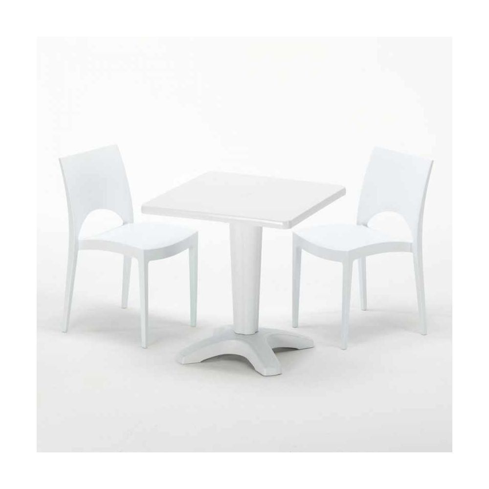 Grand Soleil - Table et 2 chaises colorées polypropylen - Chaises