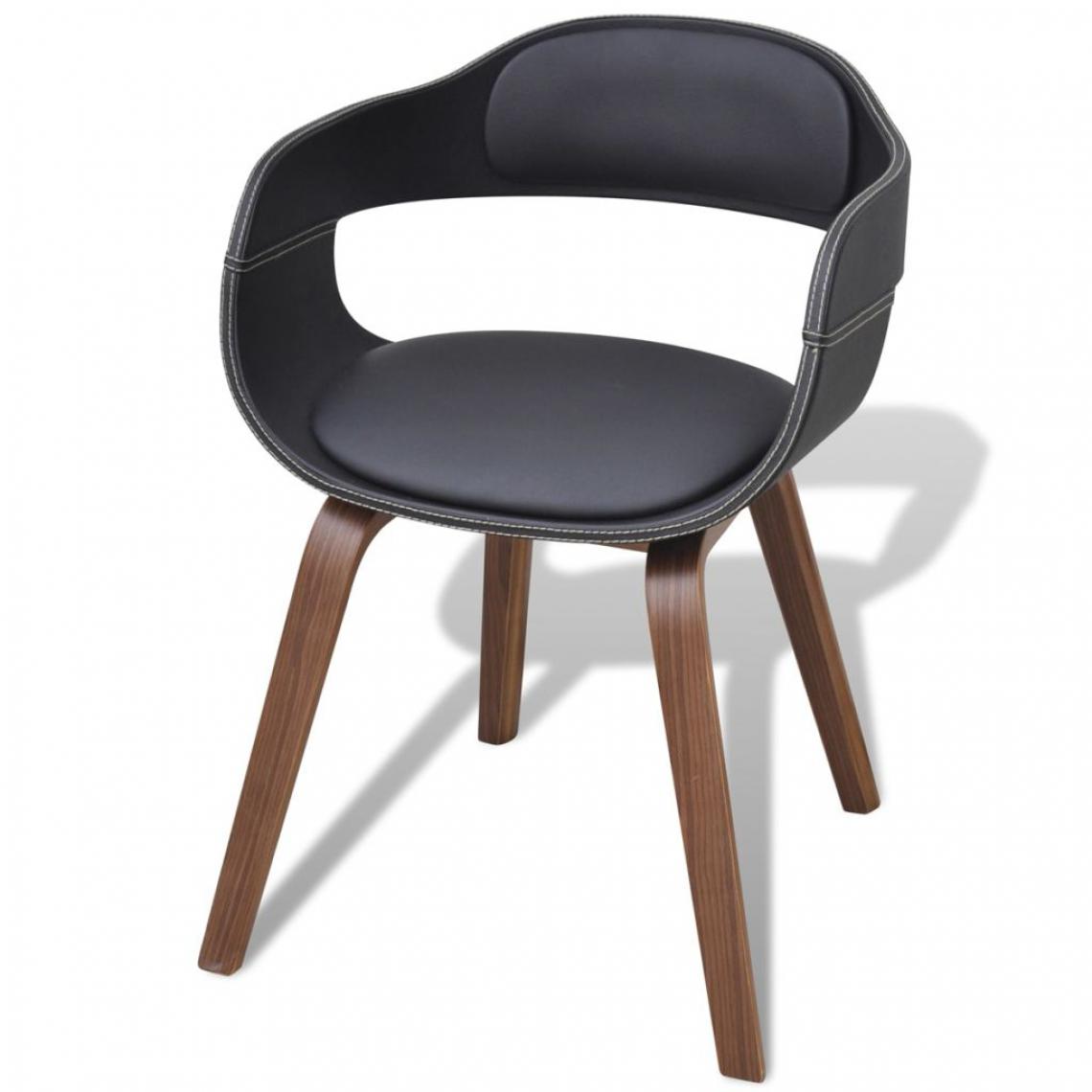 Chunhelife - Chaise de salle à manger Bois courbé et similicuir - Chaises