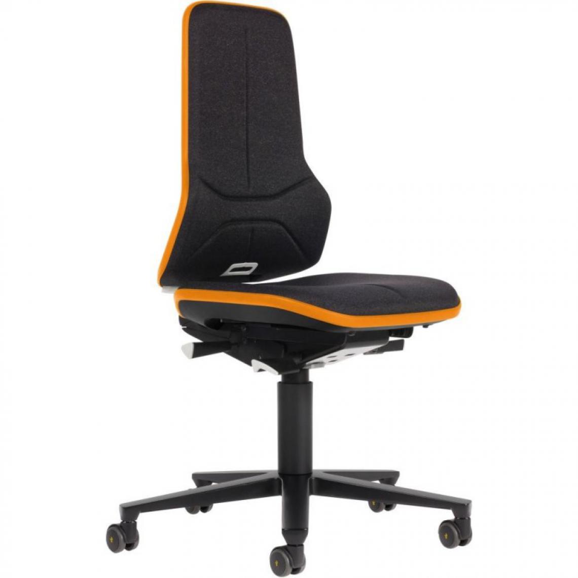 marque generique - Chaise bureau ESD NEON 2 orange avec roue synchro - Chaises